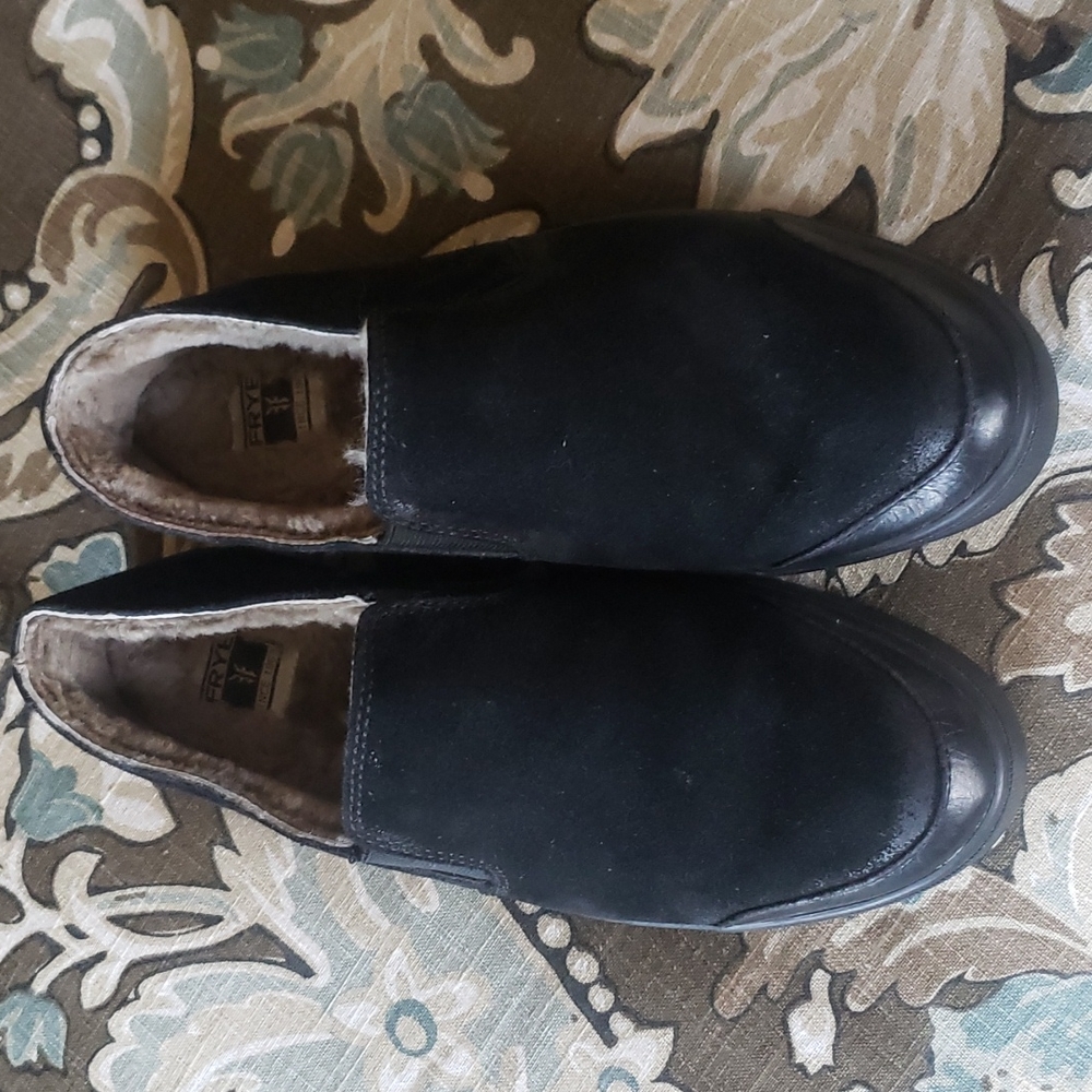 Frye sherpa lined loafers